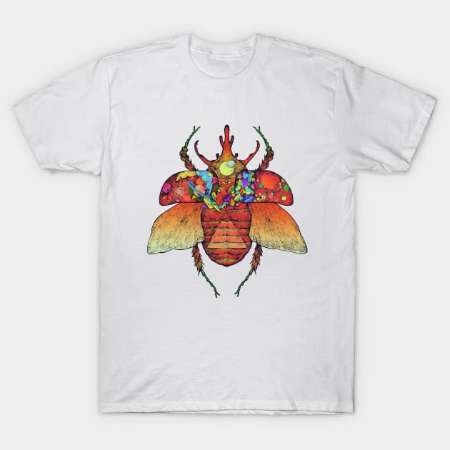 Kosmik  Beetle Red T-Shirt by ImmortalPink